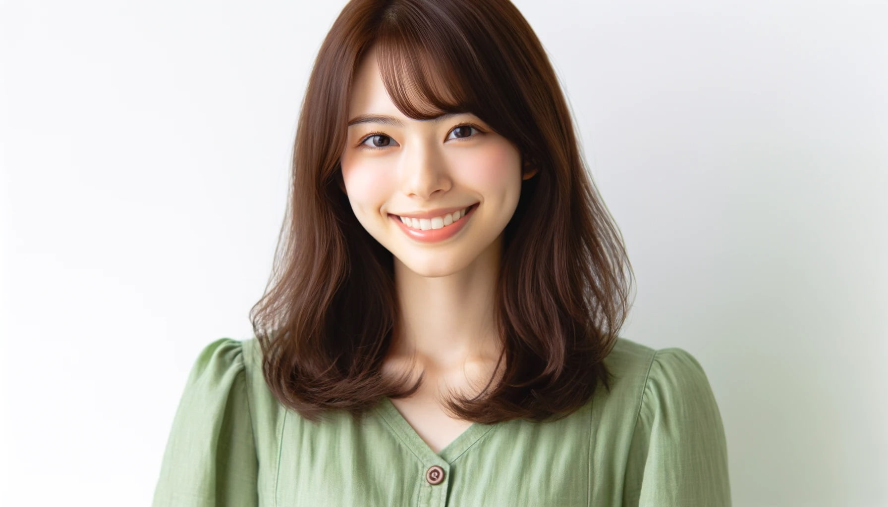矯正で整った歯並びになった笑顔の女性